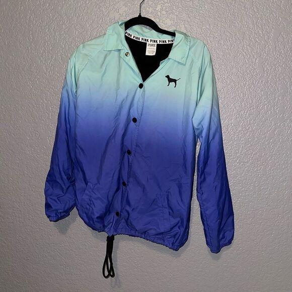 Victoria’s Secret blue ombré windbreaker jacket - Picture 1 of 8